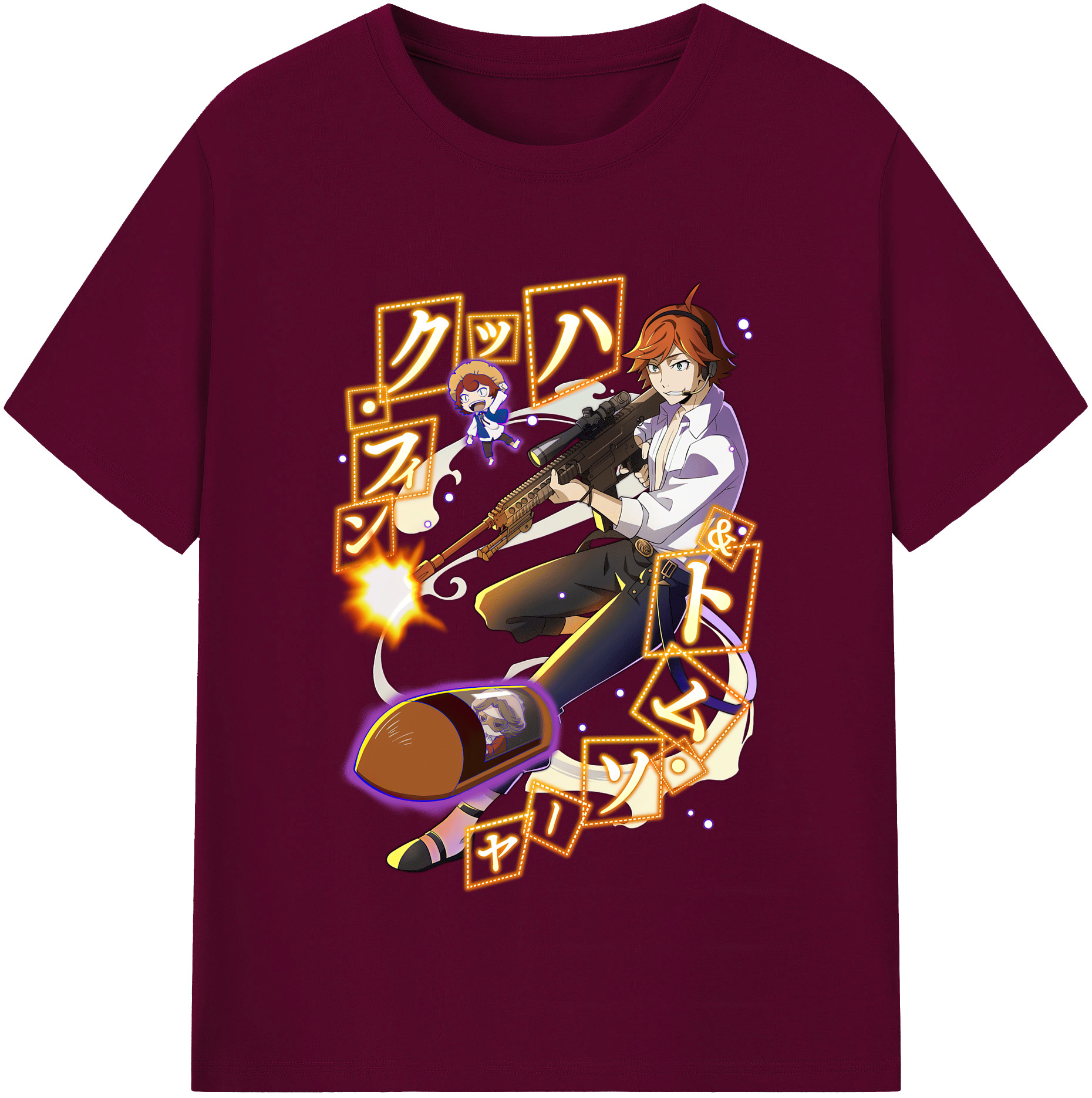 （画像用） 文豪ストレイドッグス Bungo Stray Dogs レディースカジュアルプリントTシャツ（綿100％）